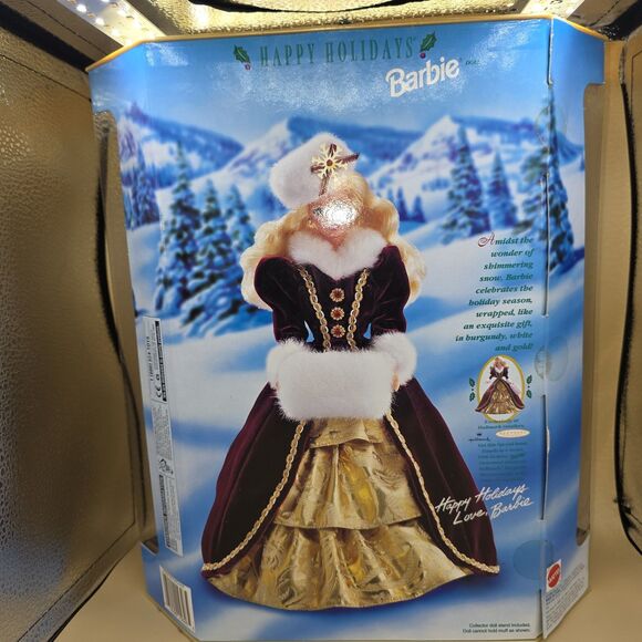 Vintage 1996 Happy Holidays Special Edition Barbie Doll Mattel #15646 New NRFB - Picture 3 of 7